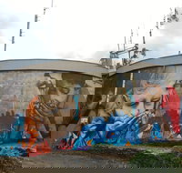 Willans Hill Water Tower Mural - Accommodation Rockhampton