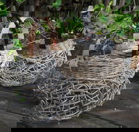 Weaving Woven Basket with Leather Handle - Accommodation Rockhampton