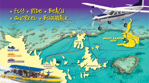 Scenic Flight - Great Barrier Reef, Heart Reef, Whitehaven Beach & Hill Inlet! - Accommodation Rockhampton 0